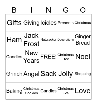 Christmas Bingo Card