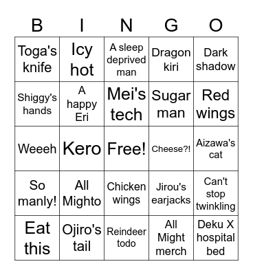 🅑🅘🅝🅖🅞 Bingo Card