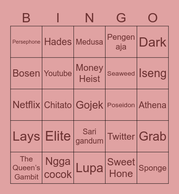Jihyo’s Bingo Card