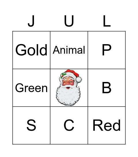 Christmas Bingo Card