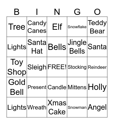 Christmas Bingo Card