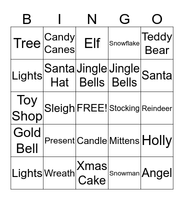 Christmas Bingo Card