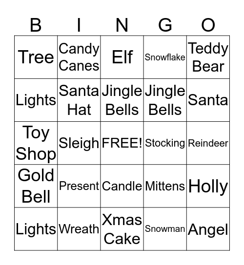Christmas Bingo Card
