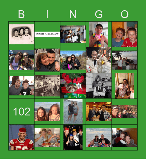 Dugan Family Bingo Card