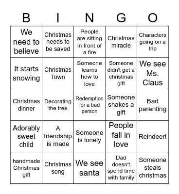Christmas Bingo Card