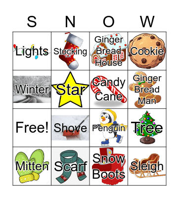 Winter Bingo Card