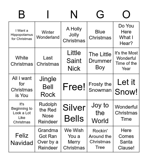 Christmas Bingo Card