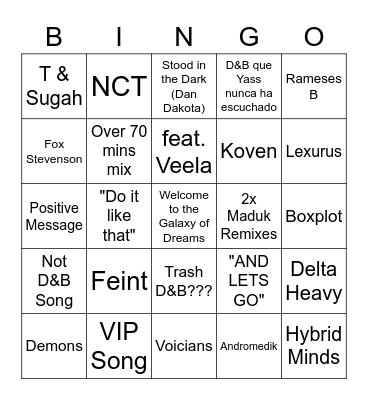 Liquicity Year Mix 2020 Bingo Card