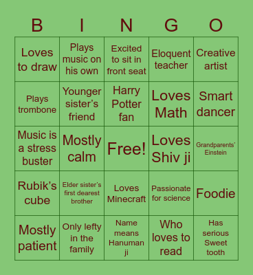 It’s All About B’day Boy Bingo Card