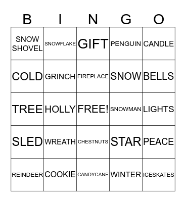 WINTER BINGO Card