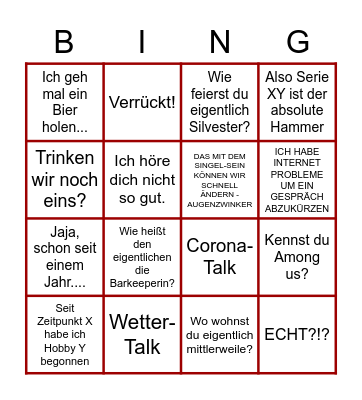 Small-Talk-Bingo Card