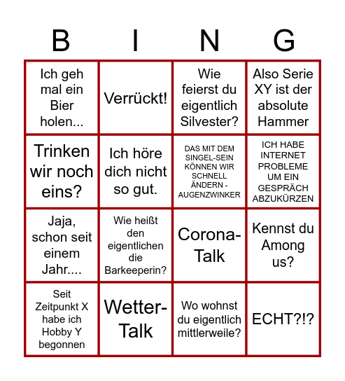 Small-Talk-Bingo Card