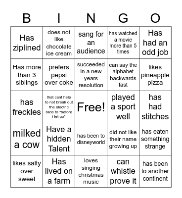 RISE Extraveganza Bingo Card