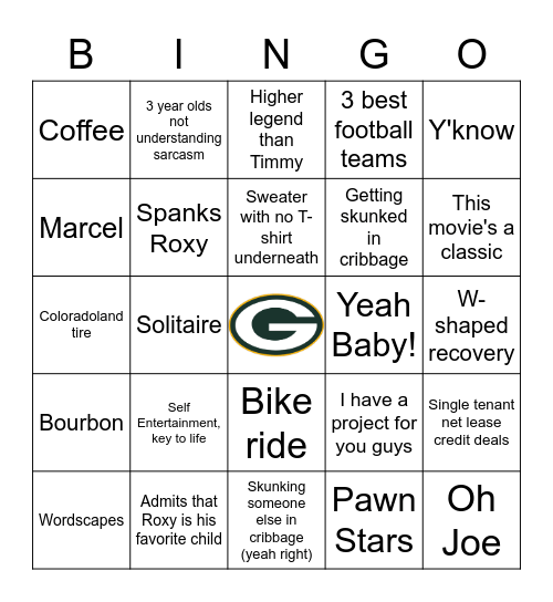 Dad Bingo Card