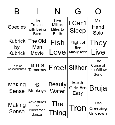Marathon Bingo Card