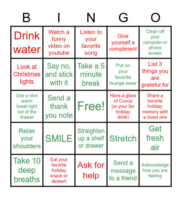 5 Minute & Under Blackout Bingo Card