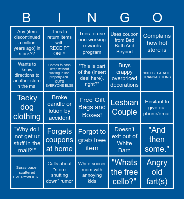Bath & Body Works Bingo Card