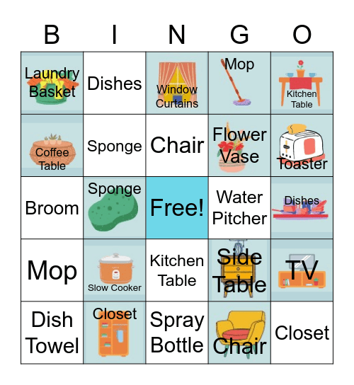 Hug in a Mug HouseWARMing - HOUSEHOLD Bingo Card