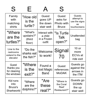 Seas Holiday Bingo 2020 Bingo Card