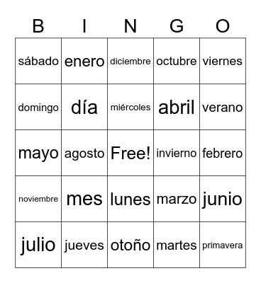 Testing the Bingo Card Bingo Card