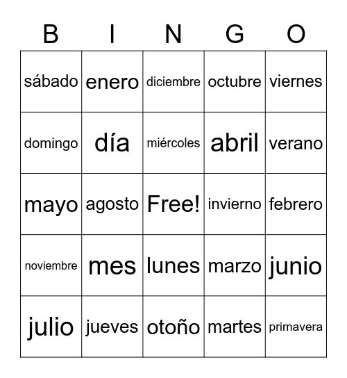 Testing the Bingo Card Bingo Card