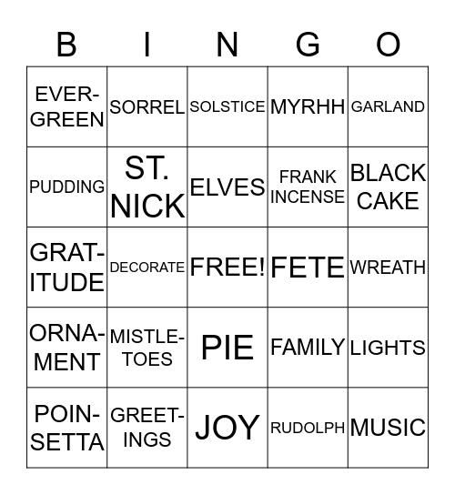 Bingo Card
