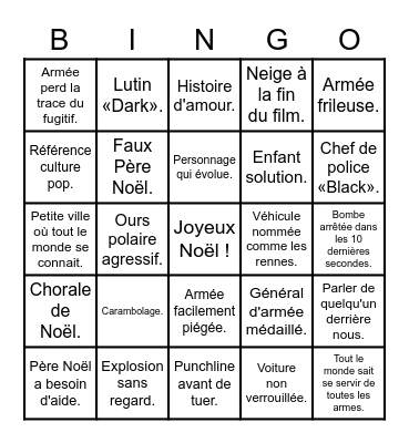 Bingo Noël Bingo Card