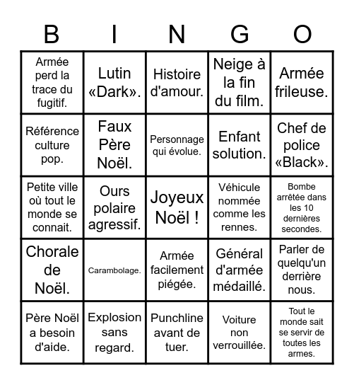 Bingo Noël Bingo Card