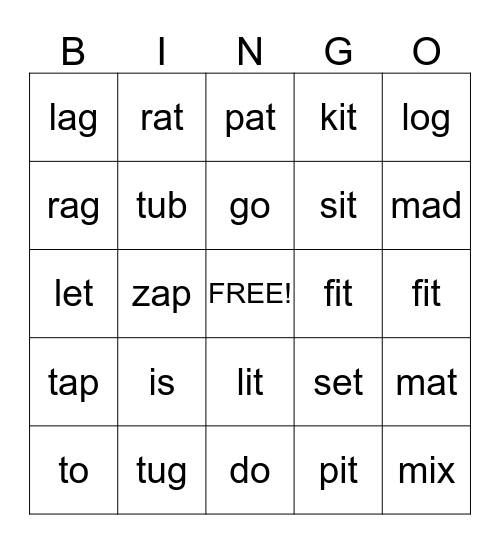 BINGO 2nd Week of February Bingo Card