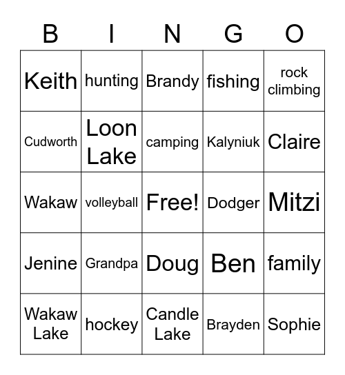 Yuzik Christmas Bingo Card