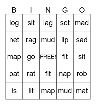 BINGO 1st Week of March Bingo Card