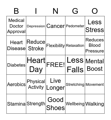 Start the New Year Off Right Bingo Card