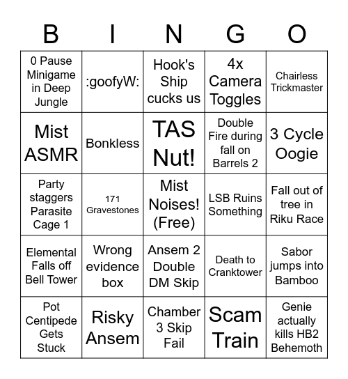 MistMaster1 Bingo v3 Bingo Card