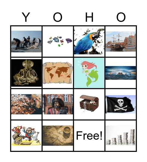 A Pirate's Life For Me! Bingo Card