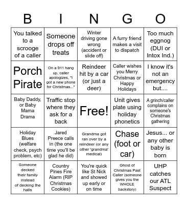 CHRISTMAS BINGO Card