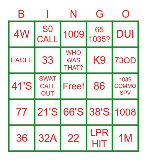 CHRISTMAS DISPATCH BINGO Card