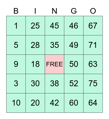 CHRISTIAN LOUIE VEGA - 812875 Bingo Card