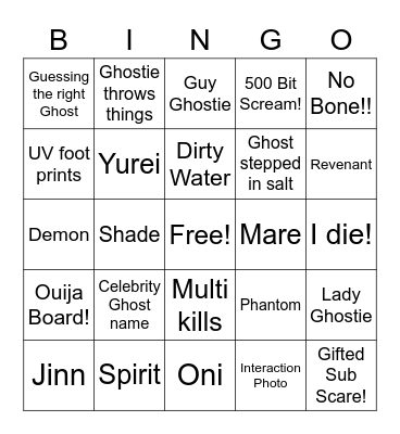 Phas Bingo! Bingo Card