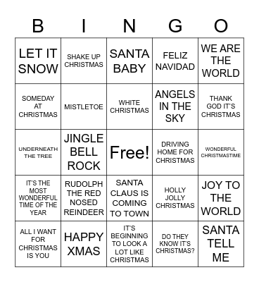 Kerstbingo Card