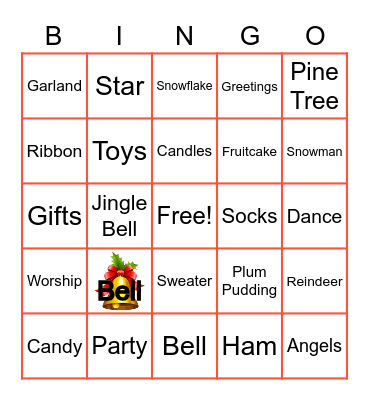 CHRISTMAS BINGO Card