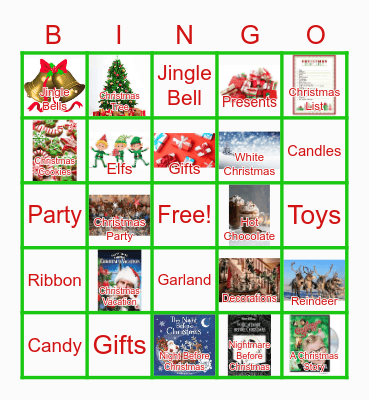 CHRISTMAS BINGO Card