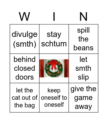 5.1 Idioms Bingo Card