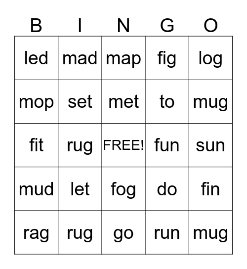 BINGO 2nd Week of January Bingo Card