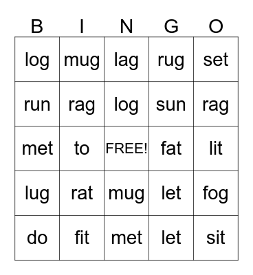 BINGO 3rd Week of January Bingo Card