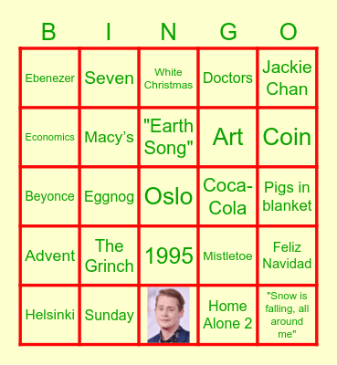 Xmas Bingo PKS Bingo Card