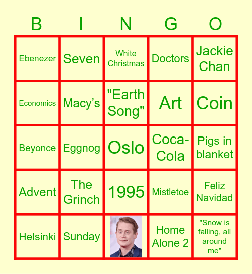 Xmas Bingo PKS Bingo Card