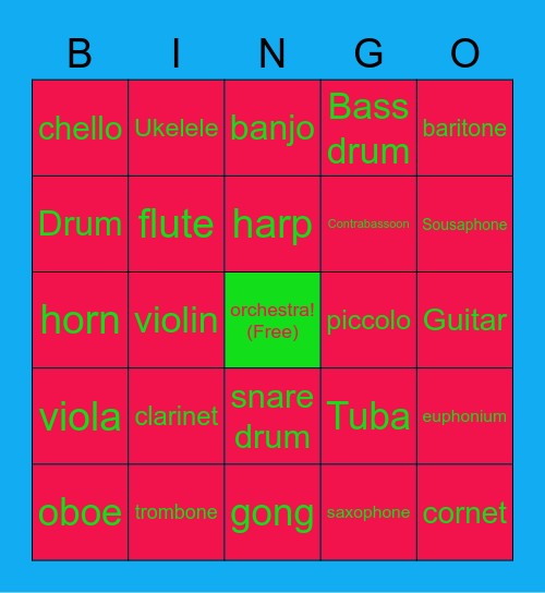 Uintitled Bingo Card