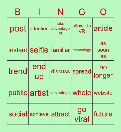 B1 L6 Bingo Card