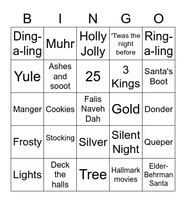 XMAS Bingo Card