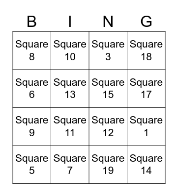 Winter Advising Bingo Card
